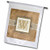 3dRose W Initial Vintage Elegant Vines  and  Flowers in Sepia Pewter Look - Garden Flag 12 by 18inch