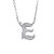 Uloveido Women Girls Kids White Gold Plated Good Luck Necklace with Cubic Zirconia Initial Letter E Necklace Pendant for Christmas Jewelry Gift NL025