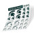 Michigan State University NCAA Sticker Vinyl Decal Laptop Water Bottle Car Scrapbook Type 1 Sheet C