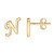 S925 Sterling Silver Stud Earrings for Women Gold Plated Initial Letter N Earrings Stud Hypoallergenic Earrings for Girls Sensitive Ears Minimalist Dainty Gift Jewelry for Women Teen Girls Birthday