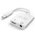USB C-to-Headphone Adapter 3.5 mm Jack Auxiliary Audio and C-Type Charger dongle Converter for Fast Charging Compatible with Google Pixel 3  3XL  2  2XL  3XL USB C-Type Adapter White