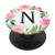 Vintage Rose Monogram N Floral Pink Pattern Initial Letter N PopSockets Grip and Stand for Phones and Tablets