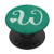 Letter W in teal with heart monogram initial W for girls PopSockets Grip and Stand for Phones and Tablets
