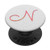 Pink orange watercolor Letter N Monogram On White PopSockets Grip and Stand for Phones and Tablets