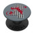 Crimson Letter N Initial Houndstooth Alabama PopSockets PopGrip Swappable Grip for Phones  and  Tablets