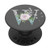 First Name Initial W Monogram Blue Rose Gray Background PopSockets Grip and Stand for Phones and Tablets
