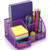 Mesh Desk Organizer, 5 Compartments- Purple