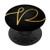 Golden Letter P Monogram On Black PopSockets PopGrip Swappable Grip for Phones  and  Tablets