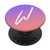 Periwinkle Ombre - Purple Orange Pattern Initial W Letter W PopSockets Grip and Stand for Phones and Tablets