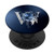 Blue floral initial letter W monogram blue background PopSockets Grip and Stand for Phones and Tablets