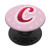 Letter C - Pink Monogram Initials PopSockets Grip and Stand for Phones and Tablets