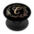 Initial Letter C Monogram Personalized Floral Design PopSockets Grip and Stand for Phones and Tablets