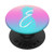 Teal Pineapple Ombre Pink Purple Letter E Monogram Initial E PopSockets Grip and Stand for Phones and Tablets