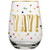 Slant Stemless Wine Glass - Yay! 18 OZ