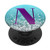 Lilac Purple Initial Letter N On Silver Light Blue PopSockets PopGrip Swappable Grip for Phones  and  Tablets