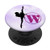 Rhythmic Gymnastics Hoop Monogram Initial Letter W PopSockets Grip and Stand for Phones and Tablets