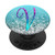 Purple Turquoise Initial Letter V On Silver Light Blue PopSockets PopGrip Swappable Grip for Phones  and  Tablets