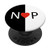 N love P letters Heart Black  and  White monogram initial design PopSockets Grip and Stand for Phones and Tablets