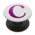 Purple Letter C Monogram On White PopSockets Grip and Stand for Phones and Tablets