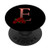Red Rose Pink Blush Letter E Initial Monogram Floral PopSockets Grip and Stand for Phones and Tablets