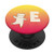 Orange Yellow Gradient Ombre Cat Monogram Initial Letter E PopSockets Grip and Stand for Phones and Tablets