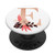 Letter E Initial Monogram Rose Flower Pink Floral Gift PopSockets Grip and Stand for Phones and Tablets