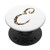 Leopard Print Monogram Letter E Art Script Initial Letter PopSockets Grip and Stand for Phones and Tablets