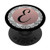 Monogram Pop Rose Pink Letter E Phone Stand Black Initial E PopSockets Grip and Stand for Phones and Tablets