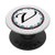 Floral Boarder Monogram Letter V Initial PopSockets Grip and Stand for Phones and Tablets