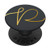 Golden Letter P Monogram On Dark Gray PopSockets PopGrip Swappable Grip for Phones  and  Tablets