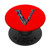 V Initial Monogram Letter PopSockets Grip and Stand for Phones and Tablets