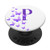 Colorful Ombre Purple Butterflies Lover Gift White Letter P PopSockets Grip and Stand for Phones and Tablets