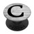 Black Pattern Initial Letter C On Vintage Gray Look PopSockets PopGrip Swappable Grip for Phones  and  Tablets