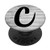 Black Pattern Initial Letter C On Vintage Gray Look PopSockets PopGrip Swappable Grip for Phones  and  Tablets