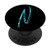 Ocean Waves Letter N Mint Teal Navy Blue Initial Monogram N PopSockets PopGrip Swappable Grip for Phones  and  Tablets