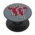 Crimson Letter W Initial Houndstooth Alabama PopSockets PopGrip Swappable Grip for Phones  and  Tablets