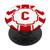 Red Chevron Monogram Letter C Initial Monogrammed Name PopSockets Grip and Stand for Phones and Tablets