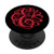 Red  and  Black Monogram E Customized With Initial E Letter Gift PopSockets Grip and Stand for Phones and Tablets