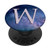 Letter W Gift Galaxy Space Monogram Initial W PopSockets Grip and Stand for Phones and Tablets