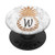 Gold Pineapple Letter W Initial Monogram Tropical Fruit PopSockets Grip and Stand for Phones and Tablets