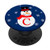 Winter Snowman Monogram Letter C Initial Gift PopSockets PopGrip Swappable Grip for Phones  and  Tablets