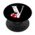 Ladybug Monogram Name Initial Letter V PopSockets Grip and Stand for Phones and Tablets