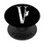Letter V Initial Personalized Cat Lover Monogram PopSockets Grip and Stand for Phones and Tablets