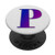 Purple and Blue Letter P Monogram On White PopSockets Grip and Stand for Phones and Tablets