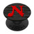 Initial N Monogram Alphabet Red Letter N Personalized PopSockets Grip and Stand for Phones and Tablets