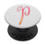 Pink orange watercolor Letter P Monogram On White PopSockets Grip and Stand for Phones and Tablets