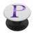 Purple watercolor Letter P Monogram On White PopSockets Grip and Stand for Phones and Tablets