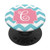 Aqua Pink Chevron Monogrammed Letter C Initial Monogram Name PopSockets Grip and Stand for Phones and Tablets