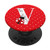 Ladybug Monogram Letter V On Red And White Polka Dots PopSockets Grip and Stand for Phones and Tablets