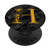 Letter Monogram H Black PopSockets PopGrip Swappable Grip for Phones  and  Tablets